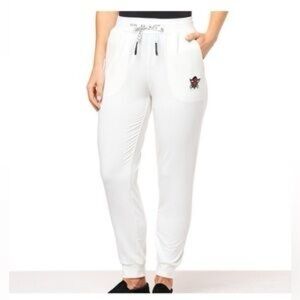 Badgley Mischka Women’s White Joggers Sz M